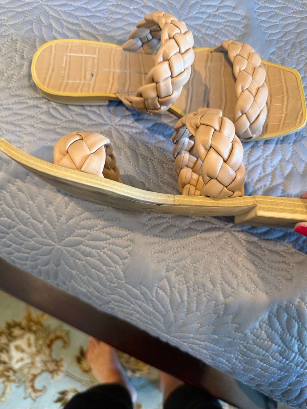 Dolce Vita Braided Double-Strap Slide Sandals in Tan (LS) - Picture 8 of 8